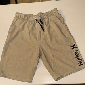 Hurley Khaki Shorts with Black Logo